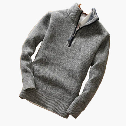 Herren Strickpullover mit Reißverschluss – Modern, Lässig, Ideal für Herbst & Winter