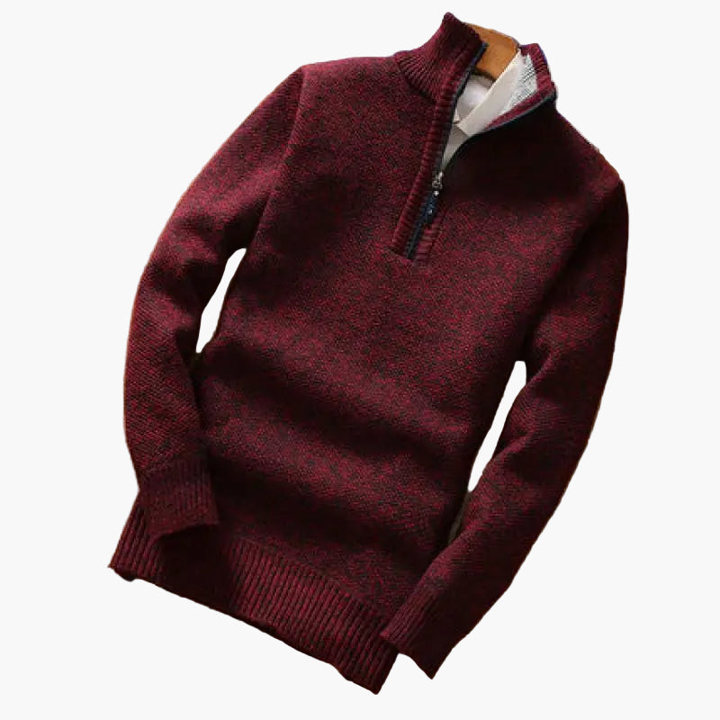 Herren Strickpullover mit Reißverschluss – Modern, Lässig, Ideal für Herbst & Winter