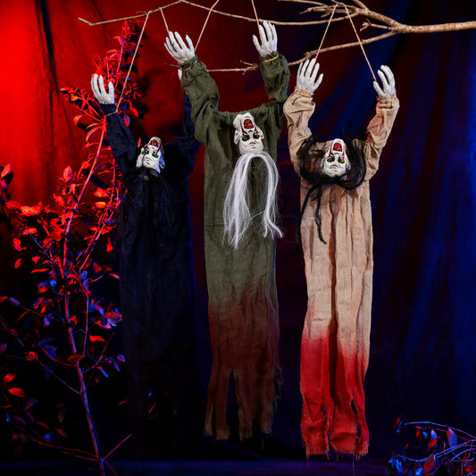 Halloween Hängende Geisterdeko – Gruselige Ornament-Figuren für Halloween-Party & Spukhaus