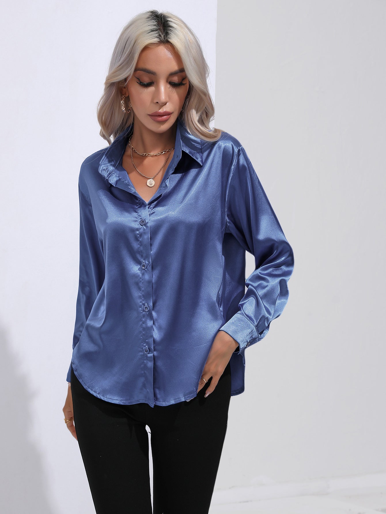 Hayley – Satinbluse für Damen
