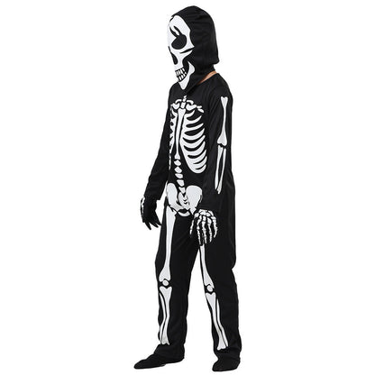 Halloween Kinder Glow-in-the-Dark Skelett Kostüm – Perfekt für Gruselige Partys & Trick-or-Treat
