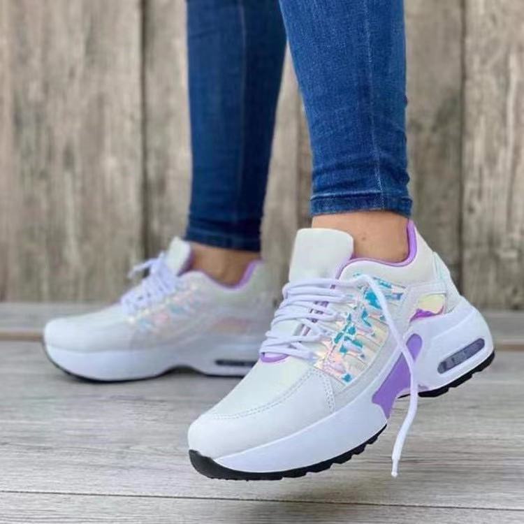 Alice – Damen Plateau-Sneaker mit Rundzehen und Schnürung