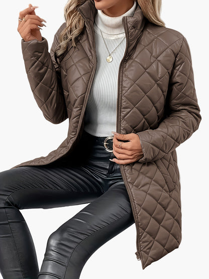 Damen Steppjacke im modernen Casual-Look – Perfekt für Herbst und Winter
