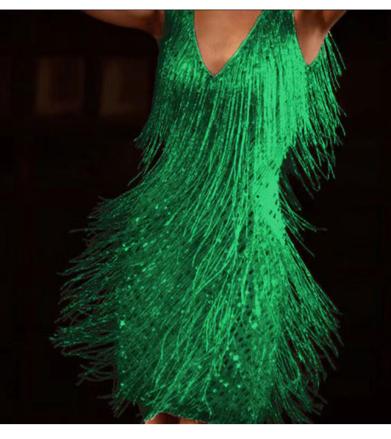 Glamouröses Damen-Fransen-Minikleid im Party-Stil für besondere Anlässe