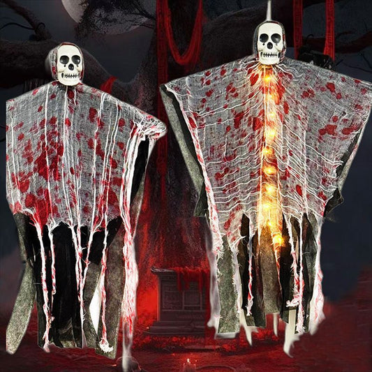 Halloween Hängende Leuchtende Skelett-Geister Deko für Spukhaus & Party