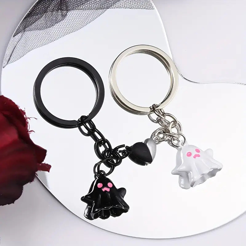 Halloween Schlüsselanhänger Set – Niedliche Geister Anhänger für Schlüsselbund, Deko & Geschenk – Unisex
