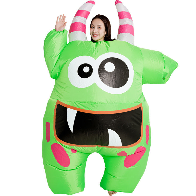 Kinder Halloween Kostüm Aufblasbares Alien im UFO - Lustiges Karneval und Party Kostüm