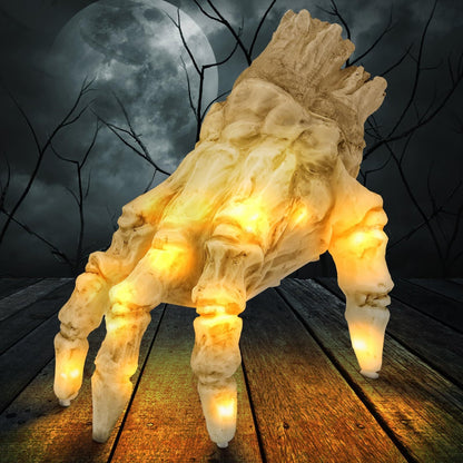 Halloween Deko Elektrische Leuchtende Zombiehand – Gruselige Sound- und Bewegungs-Hand für Partys & Garten