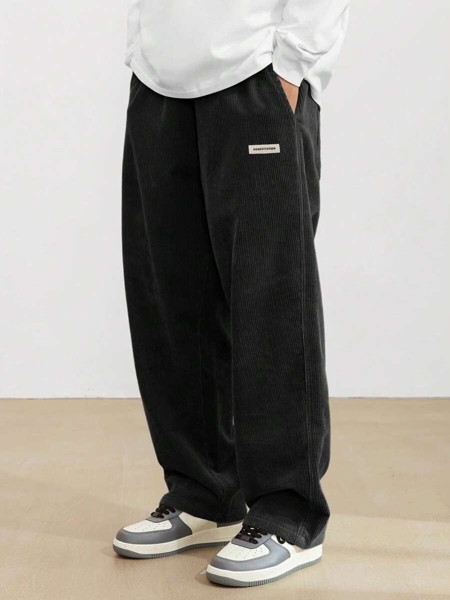 Weit geschnittene Herrenhose mit lockerer Passform – Lässiger Stil für Herbst & Winter