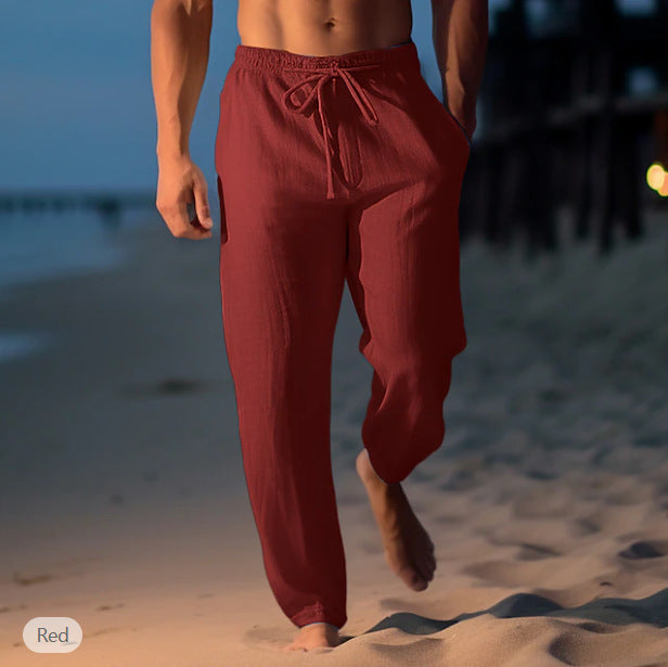 Zoe – Bequeme Damen-Strandhose mit elastischem Bund