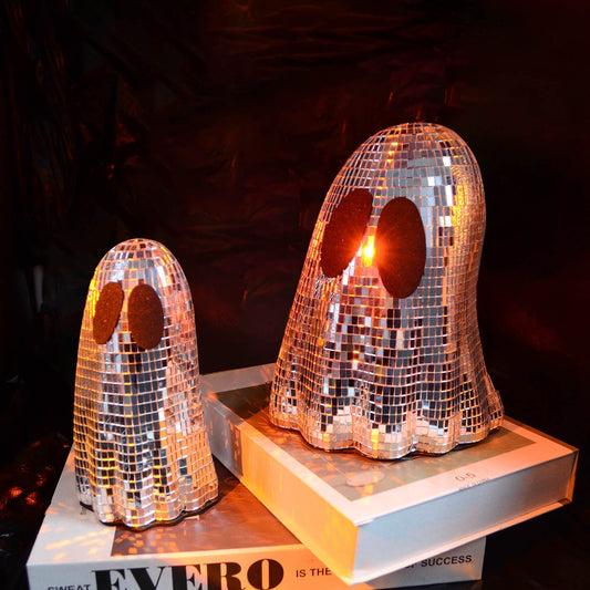 Halloween Deko Geister Figuren – Disco Spiegelglas für gruselige Partys & Spuk-Atmosphäre
