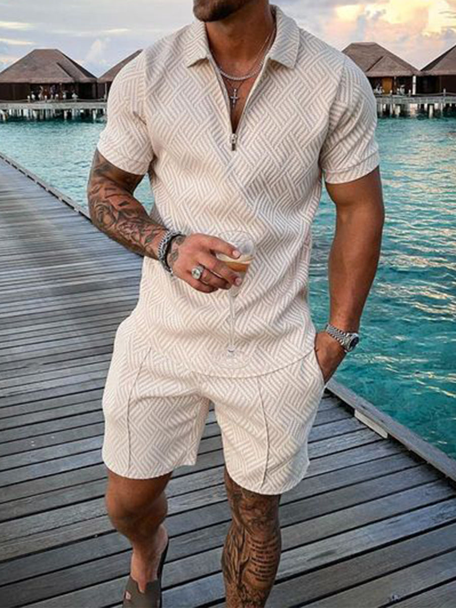Garry – Sommer Herren Shorts Anzug mit Kurzarm