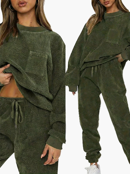 Damen Freizeit Lounge Set Zweiteiler, Oversize Pullover & Jogginghose – Bequemes Outfit für Zuhause & Freizeit