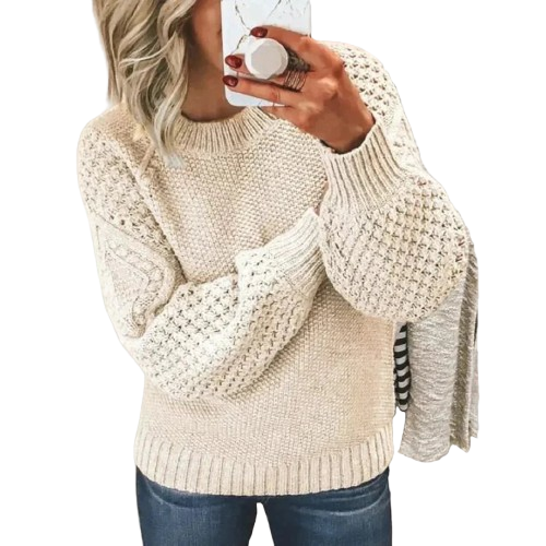 Damen Strickpullover im modernen Casual-Look – Bequemer, eleganter Alltagsbegleiter