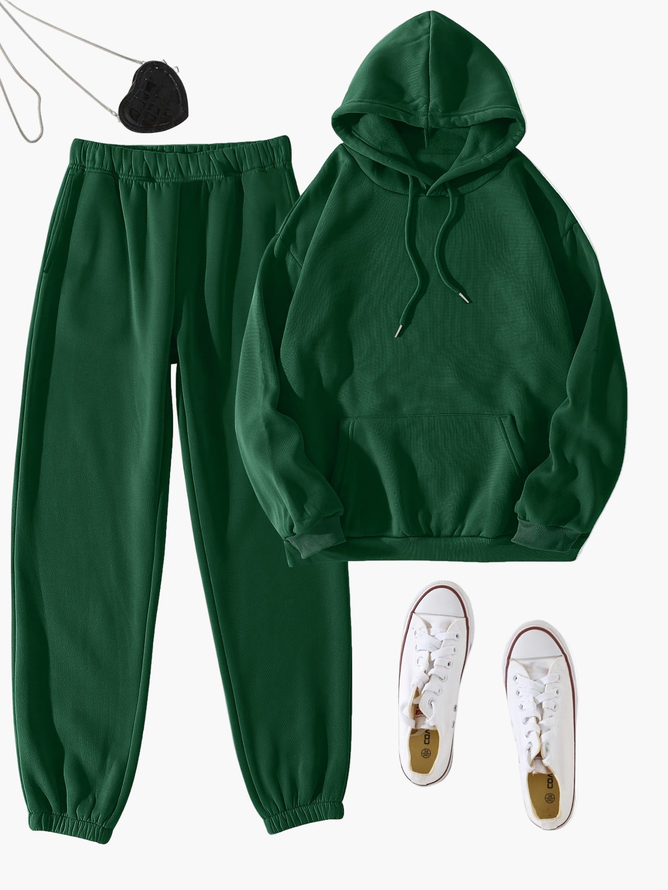 Damen Freizeit-Sweatshirt Set mit Kapuze und Jogginghose – Bequemer Zweiteiler für Alltag & Sport