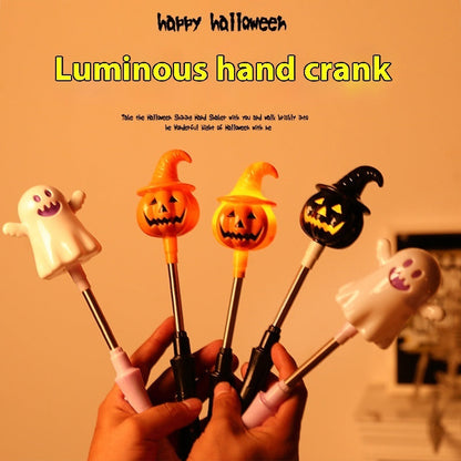 Halloween Leuchtender Handkurbel-Zauberstab für Kinder – Party- und Kostüm-Accessoire