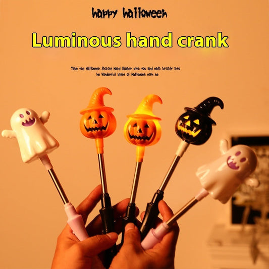 Halloween Leuchtender Handkurbel-Zauberstab für Kinder – Party- und Kostüm-Accessoire