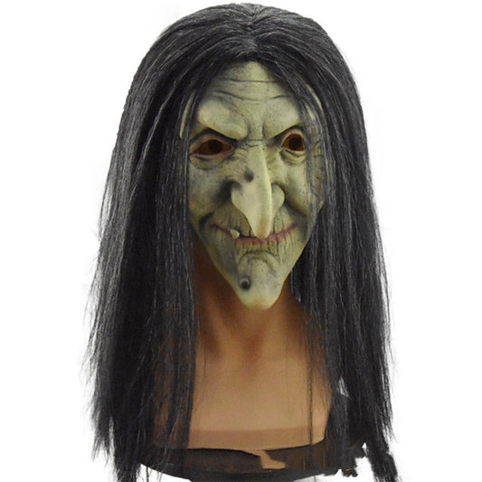 Halloween Hexenmaske für Erwachsene – Gruselige Kostümmaske für Halloween-Partys & Deko