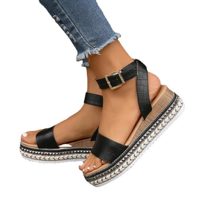 Emma – Plateau-Sandalen mit Seilsohle für Damen in Übergröße