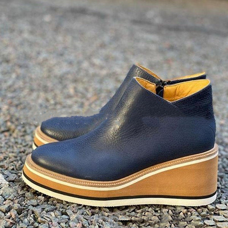 Christina – Flache Damenschuhe mit Seitenreißverschluss für Herbst und Winter