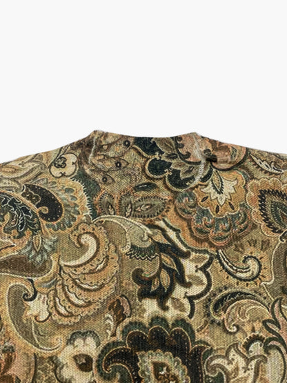 Damen Vintage Pullover mit Paisley-Muster – Eleganter Freizeit-Look für Alltag und Büro