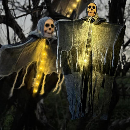 Halloween Hängende Geister-Dekoration mit LED-Lichtern – Gruselige Party- und Gartendeko