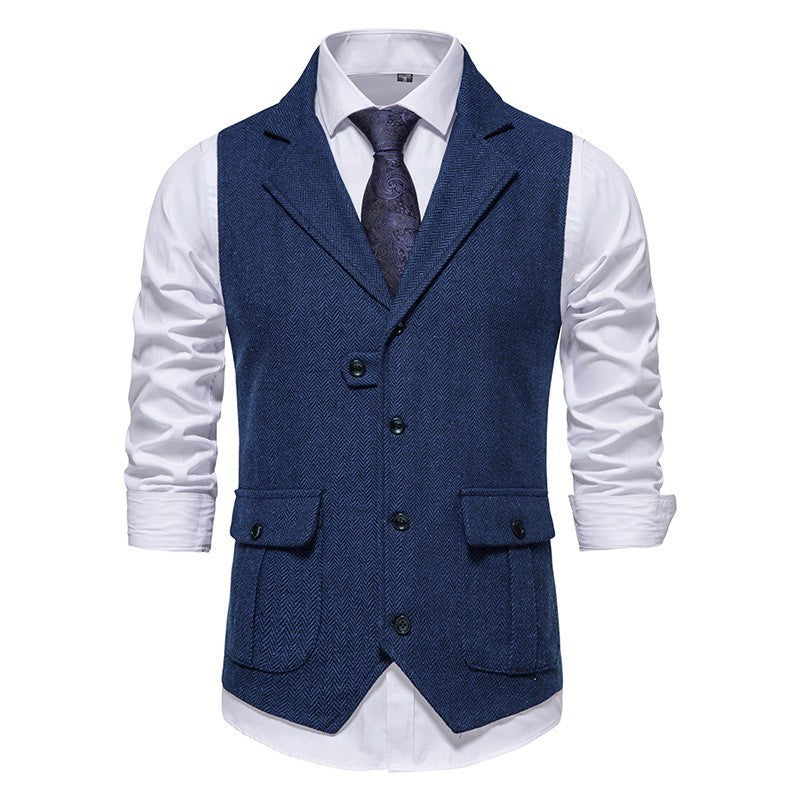 Reginald – Einreihige Retro-Weste für Herren