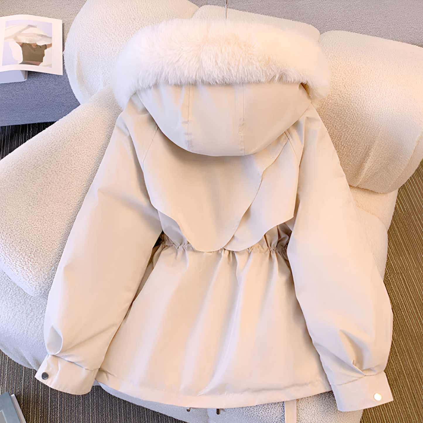 Damen Winterparka mit Kapuze und Fleece-Futter – Eleganter Outdoormantel für kalte Tage