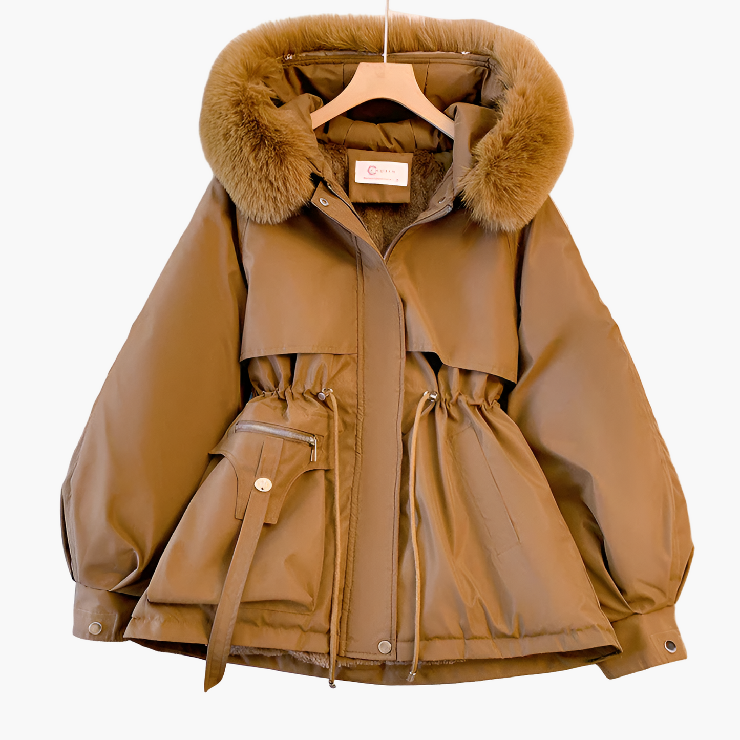 Damen Winterparka mit Kapuze und Fleece-Futter – Eleganter Outdoormantel für kalte Tage