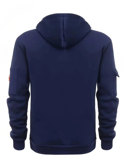 Herren Utility-Hoodie mit Half-Zip – Kapuzenpullover mit Reißverschlusstaschen für Sport & Alltag