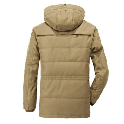 Herren Outdoor Winterjacke – Warm Gefüttert, Abnehmbare Kapuze, Vielseitige Freizeitjacke für kalte Tage