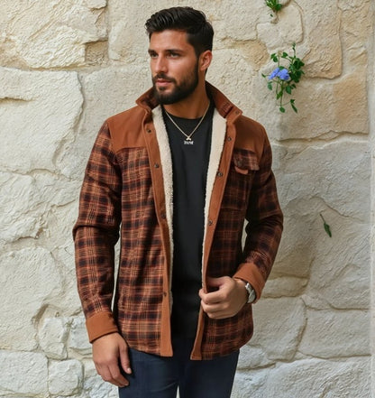 Herren Outdoor Flanelljacke im Holzfäller-Stil mit Fleece-Futter – Freizeit & Abenteuer
