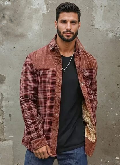 Herren Outdoor Flanelljacke im Holzfäller-Stil mit Fleece-Futter – Freizeit & Abenteuer