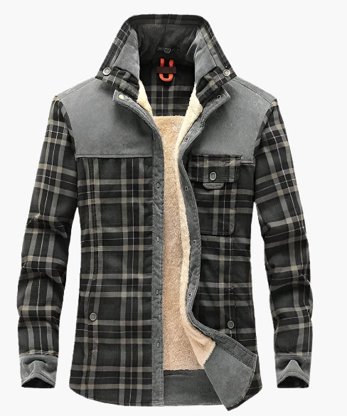 Herren Outdoor Flanelljacke im Holzfäller-Stil mit Fleece-Futter – Freizeit & Abenteuer