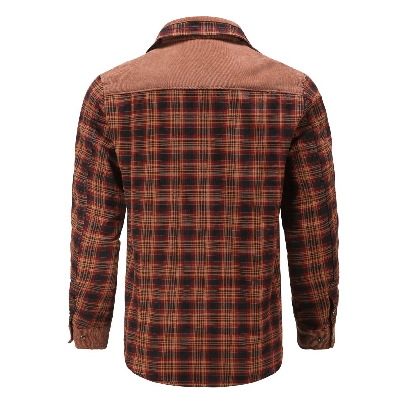 Herren Outdoor Flanelljacke im Holzfäller-Stil mit Fleece-Futter – Freizeit & Abenteuer