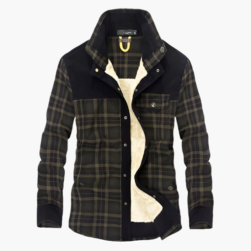Herren Outdoor Flanelljacke im Holzfäller-Stil mit Fleece-Futter – Freizeit & Abenteuer