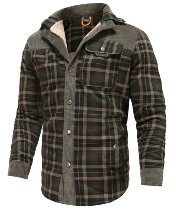 Herren Outdoor Flanelljacke im Holzfäller-Stil mit Fleece-Futter – Freizeit & Abenteuer