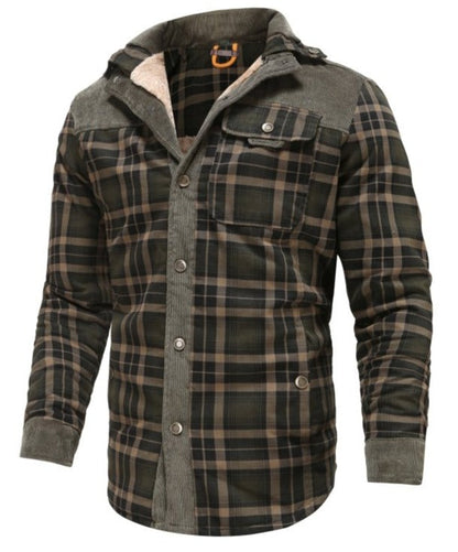 Herren Outdoor Flanelljacke im Holzfäller-Stil mit Fleece-Futter – Freizeit & Abenteuer