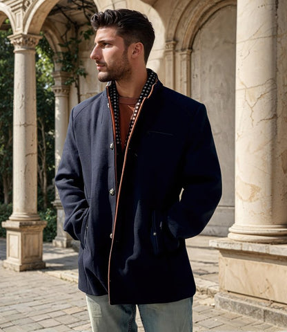 Herren Slim Fit Mantel im Knightsman-Stil – Eleganter Gehrock für besondere Anlässe