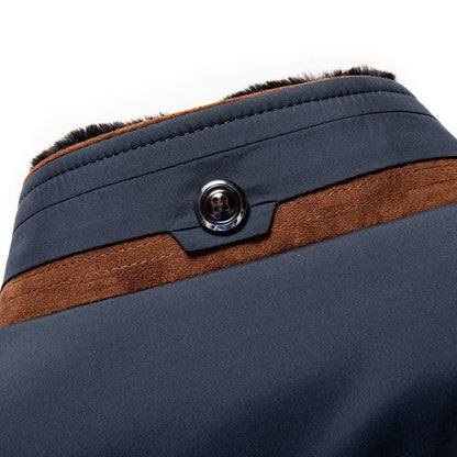 Herren Steppjacke Liddesdale – Eleganter Wintermantel mit abnehmbarem Kunstfellkragen und vielseitigen Taschen