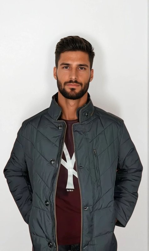 Herren Steppjacke Liddesdale – Eleganter Wintermantel mit abnehmbarem Kunstfellkragen und vielseitigen Taschen