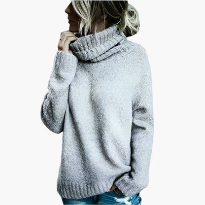 Damen Oversized Rollkragenpullover – Lässiger Strickpullover für gemütliche Tage