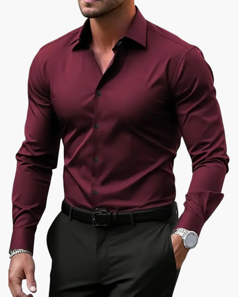 Herren Business Freizeithemd – Modernes Slim Fit Langarmshirt für Büro & Alltag