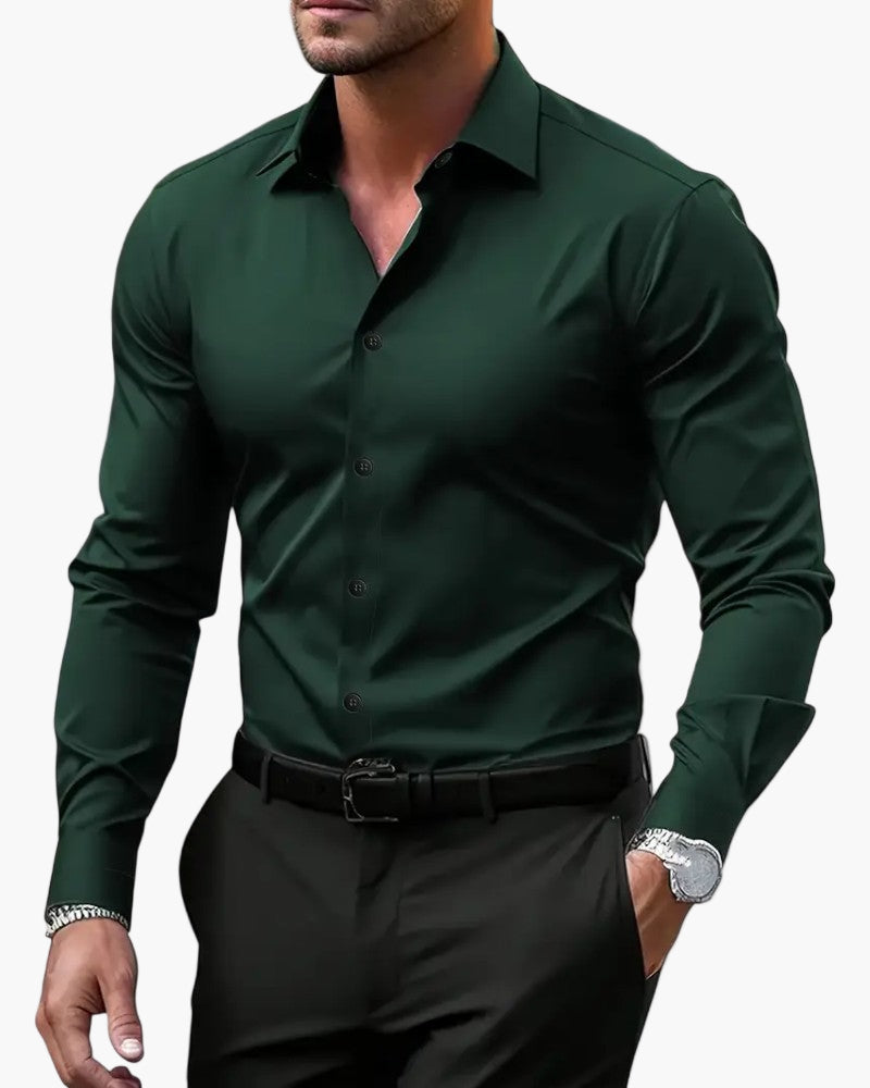 Herren Business Freizeithemd – Modernes Slim Fit Langarmshirt für Büro & Alltag