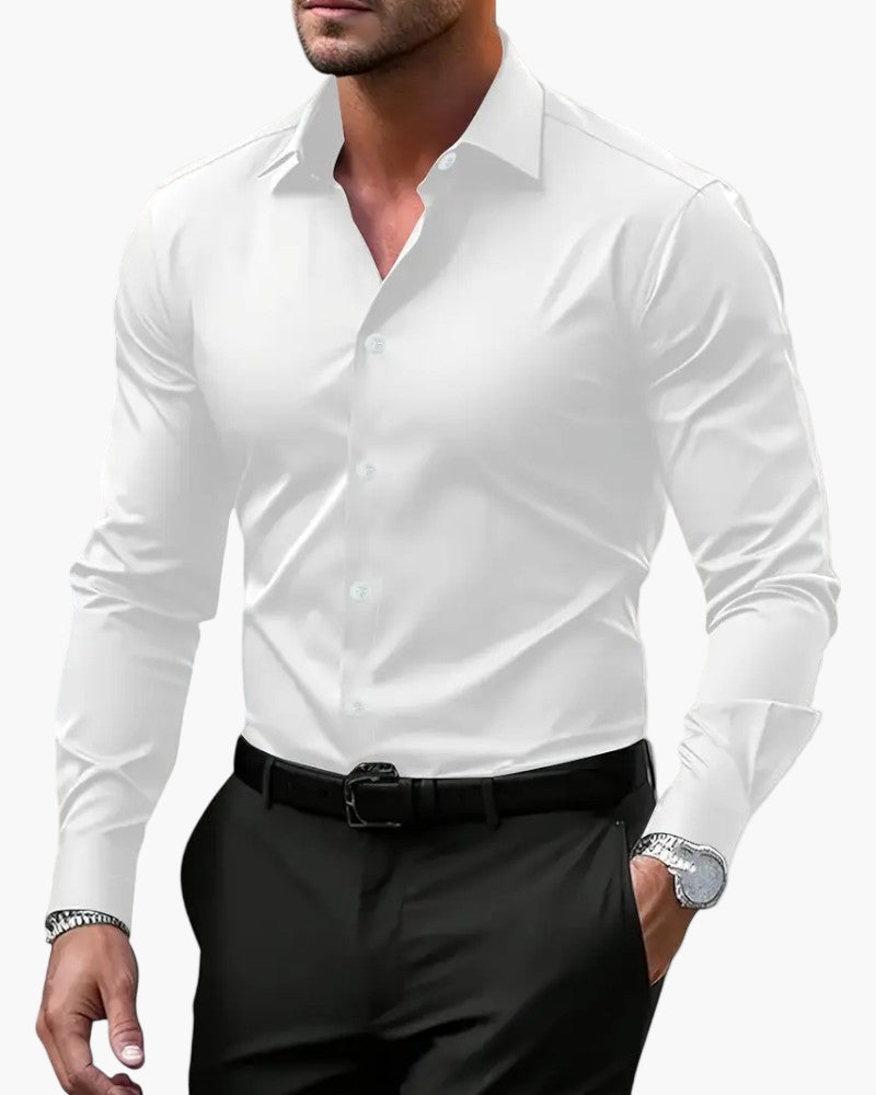 Herren Business Freizeithemd – Modernes Slim Fit Langarmshirt für Büro & Alltag