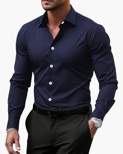 Herren Business Freizeithemd – Modernes Slim Fit Langarmshirt für Büro & Alltag