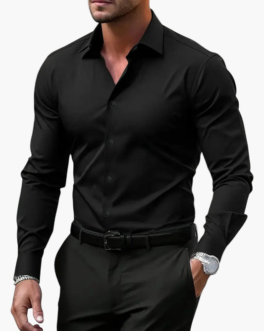 Herren Business Freizeithemd – Modernes Slim Fit Langarmshirt für Büro & Alltag