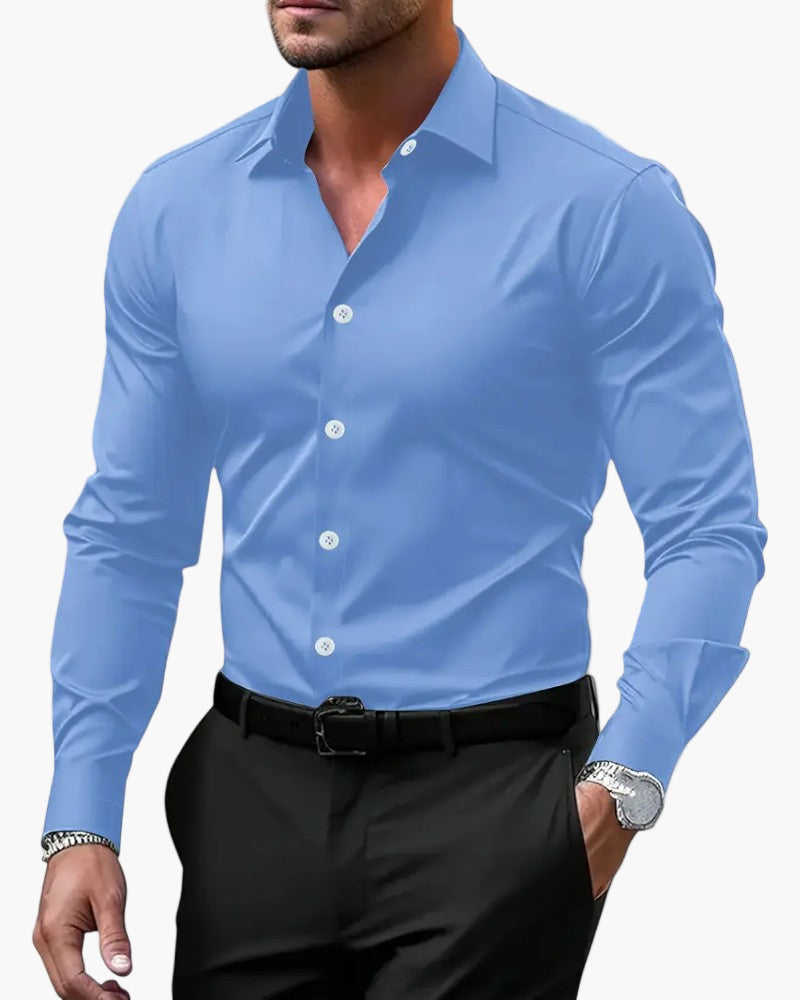 Herren Business Freizeithemd – Modernes Slim Fit Langarmshirt für Büro & Alltag