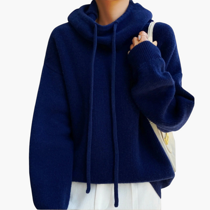 Damen Kapuzenpullover Strick Sweatshirt Lässig & Gemütlich für Alltag und Freizeit