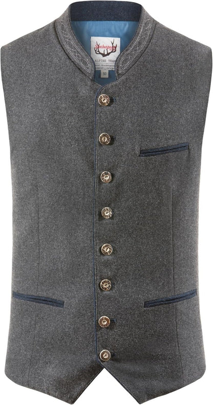Herren Trachtenweste mit Traditionellem Design und Eleganten Knöpfen